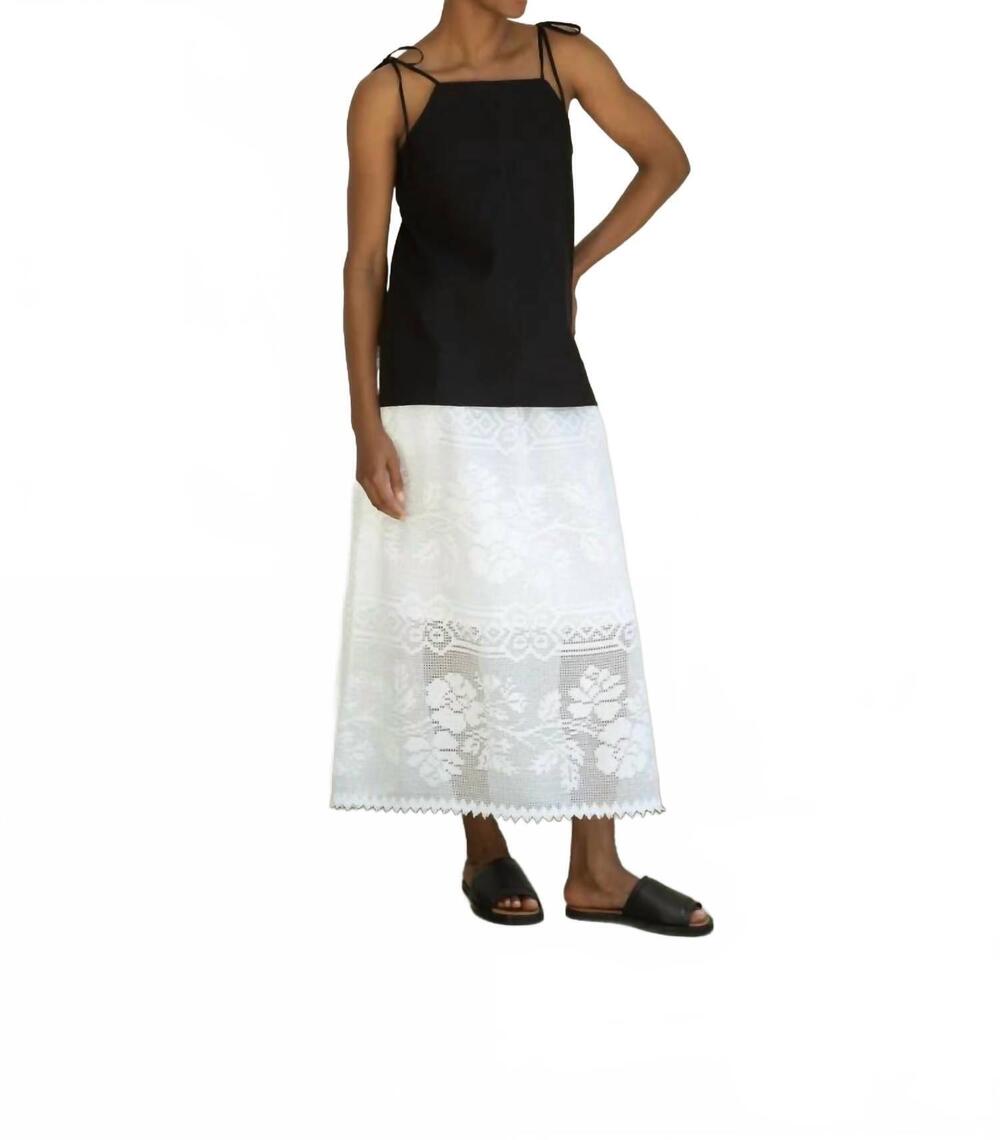 NEW BEAUMONT ORGANIC toni may cotton linen vest in black